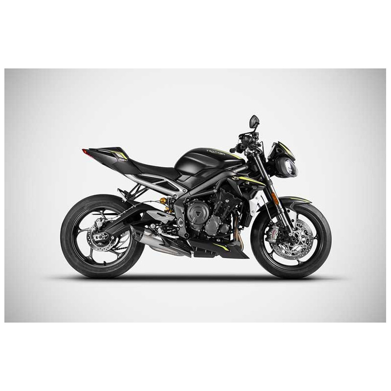 Echappement inox Triumph street triple 765 Zard