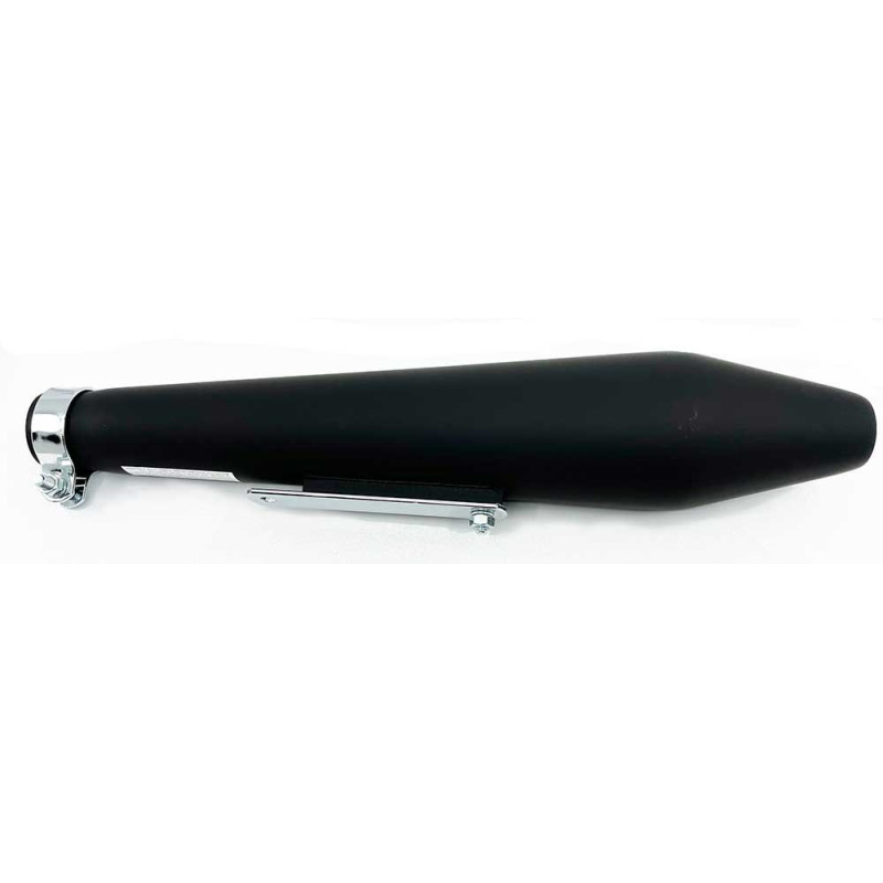 Echappement type megaphone non homologue noir L480MM - DIAM44MM