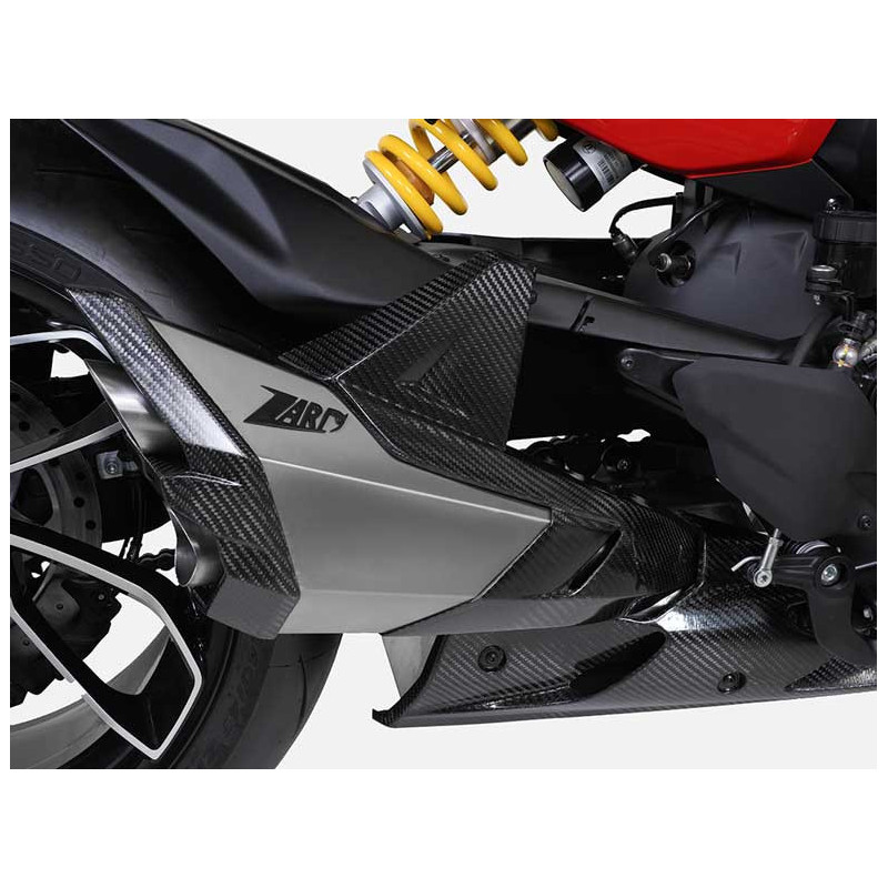 ECHAPPEMENT ZARD MAKO INOX PARE CHALEUR CARBONE DUCATI DIAVEL V4