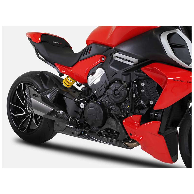 ECHAPPEMENT ZARD MAKO INOX PARE CHALEUR CARBONE DUCATI DIAVEL V4