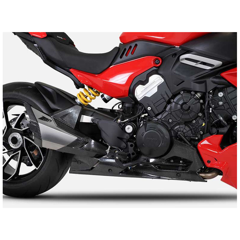 ECHAPPEMENT ZARD MAKO INOX PARE CHALEUR CARBONE DUCATI DIAVEL V4