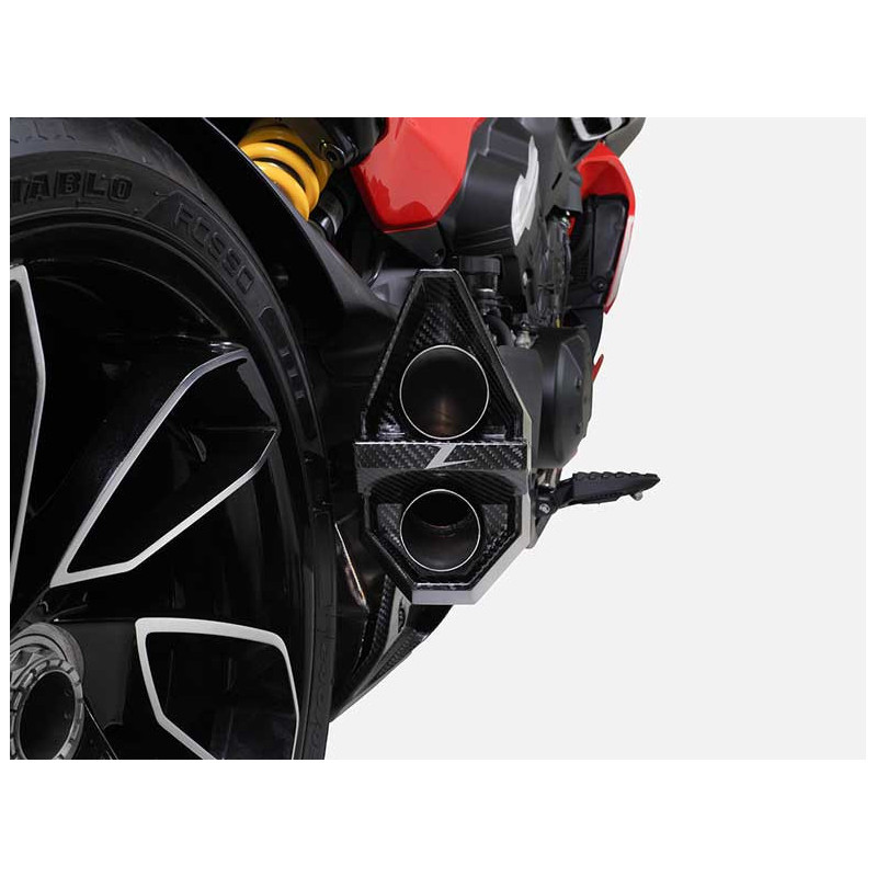 ECHAPPEMENT ZARD MAKO INOX PARE CHALEUR CARBONE DUCATI DIAVEL V4