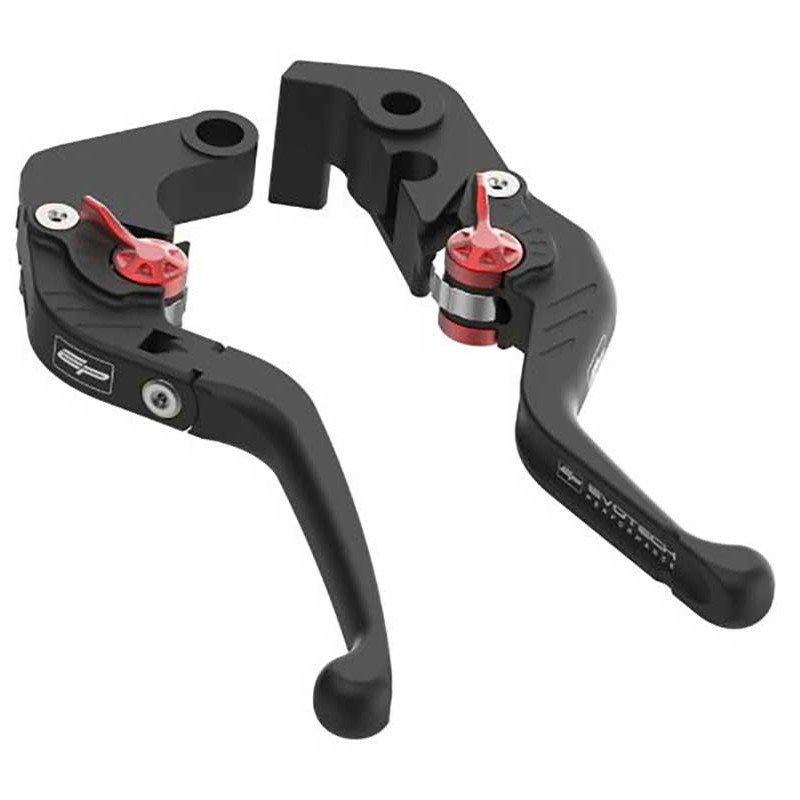 ENSEMBLE DE LEVIERS D'EMBRAYAGE REPLIABLE EVO ET DE FREIN COURT EVOTECH - KAWASA