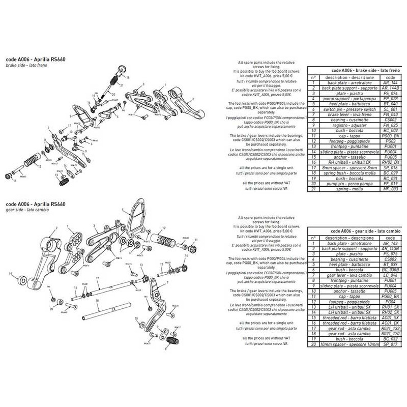 ENTRETOISE DE COMMANDE RECULEE BONAMICI