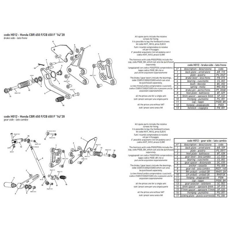 ENTRETOISE DE COMMANDE RECULEES BONAMICI