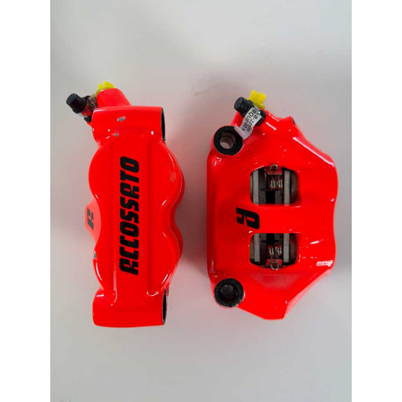 ETRIER ACCOSSATO MONOBLOC FORGÉ 4 PISTONS ALUMINIUMOFFSET 30+ PLAQUETTES