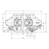 ETRIER MONOBLOC DROIT FORGE ENTRAXE 108