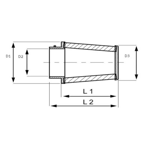 FILTRE A AIR CONIQUE UNIVERSEL D1:120 D2:70 D3:100 L1:152 L2:170