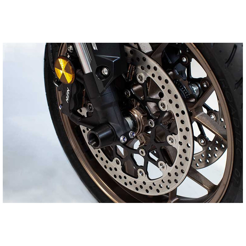 HONDA CB 650 R ROULETTES DE PROTECTION ROUE AVANT EVOTECH