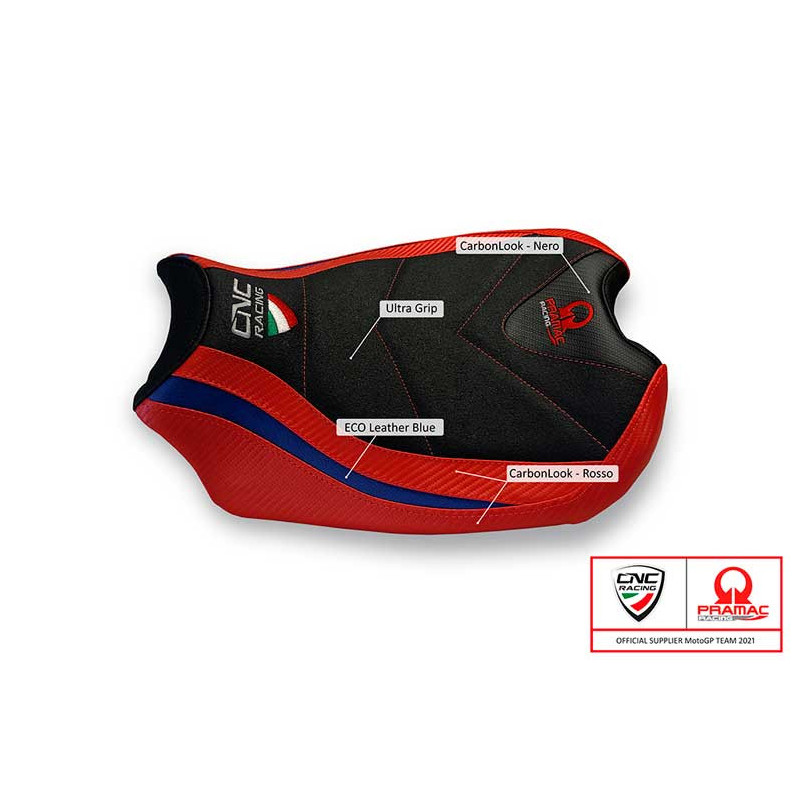 HOUSSE DE SELLE CNC RACING PRAMAC EDITION Ducati 955 Panigale V2