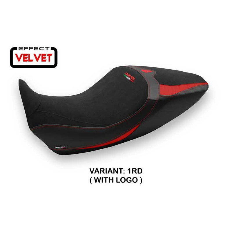 HOUSSE DE SELLE COMPATIBLE DUCATI DIAVEL 1260 (19-22) MODÈLE SARANDA 1 VELVET
