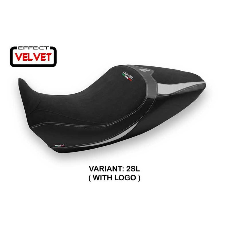HOUSSE DE SELLE COMPATIBLE DUCATI DIAVEL 1260 (19-22) MODÈLE SARANDA 1 VELVET