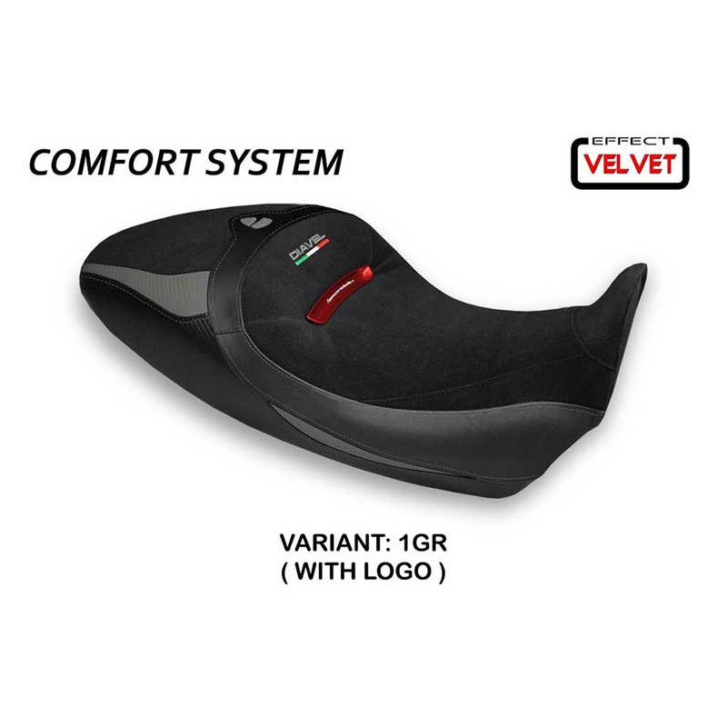HOUSSE DE SELLE COMPATIBLE  DUCATI DIAVEL 1260 S (19-22) MODÈLE COSTANZA 1 VELVE