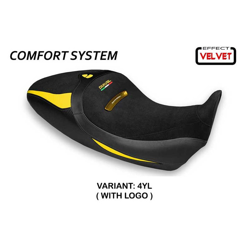 HOUSSE DE SELLE COMPATIBLE  DUCATI DIAVEL 1260 S (19-22) MODÈLE COSTANZA 1 VELVE