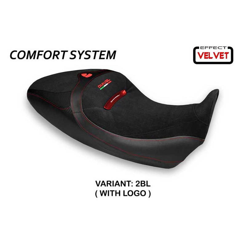 HOUSSE DE SELLE COMPATIBLE  DUCATI DIAVEL 1260 S (19-22) MODÈLE COSTANZA 1 VELVE