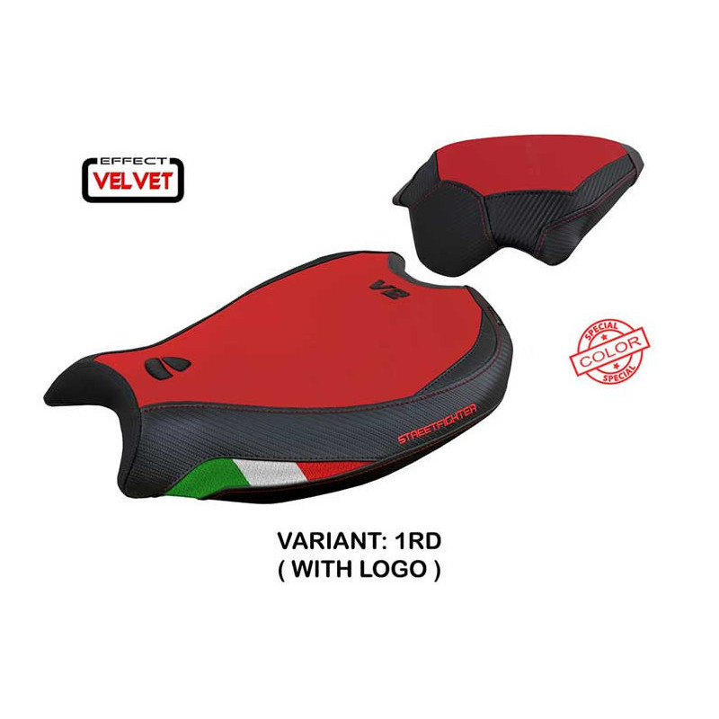 HOUSSE DE SELLE COMPATIBLE DUCATI STREETFIGHTER V2 (2022) MODÈLE MINA VELVET