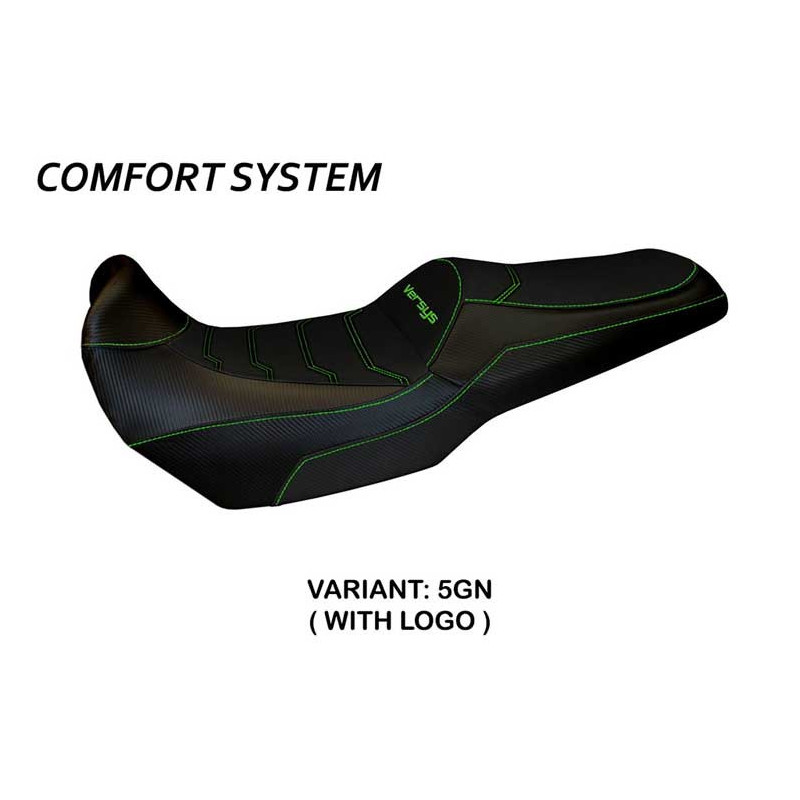 HOUSSE DE SELLE COMPATIBLE  KAWASAKI VERSYS 1000 (19-22) MODÈLE MALAY TOTAL BLAC