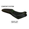 HOUSSE DE SELLE COMPATIBLE  KAWASAKI VERSYS 650 (07-22) MODÈLE ELBA TOTAL BLACK