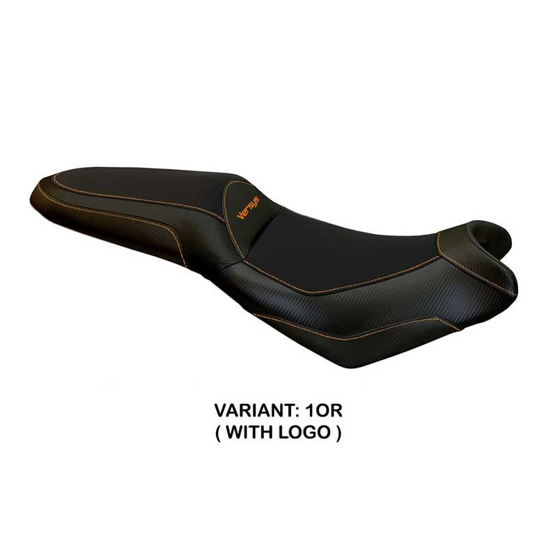 HOUSSE DE SELLE COMPATIBLE  KAWASAKI VERSYS 650 (07-22) MODÈLE ELBA TOTAL BLACK