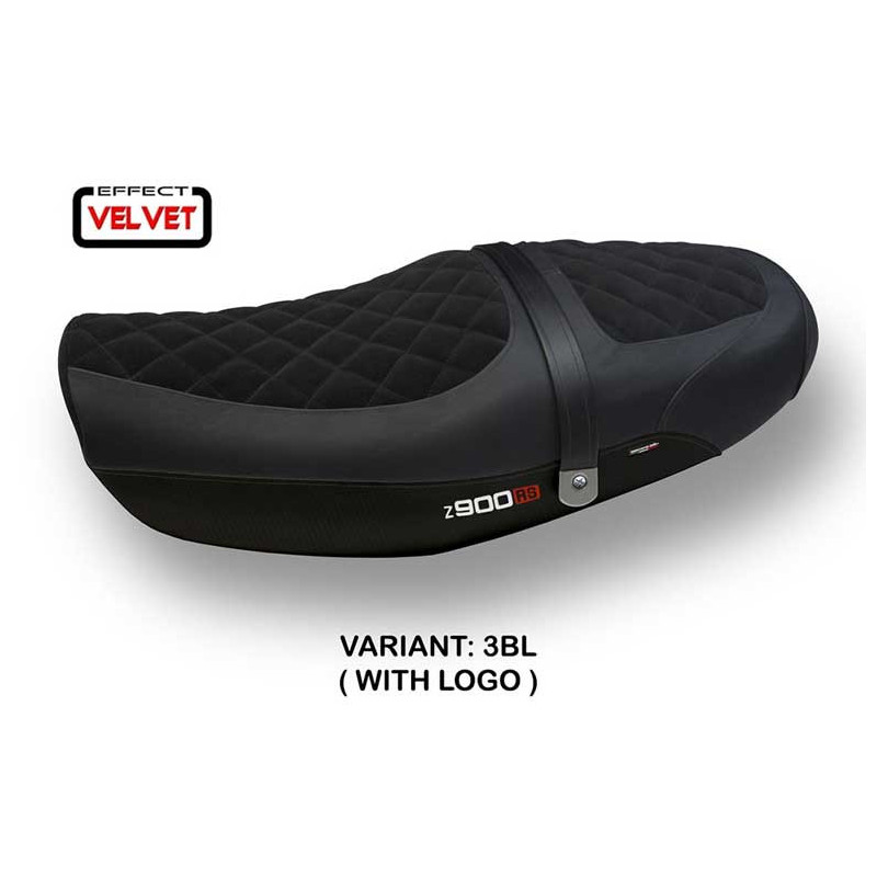 HOUSSE DE SELLE COMPATIBLE  KAWASAKI Z 900 RS (18-22) MODÈLE NATAL TOTAL BLACK V