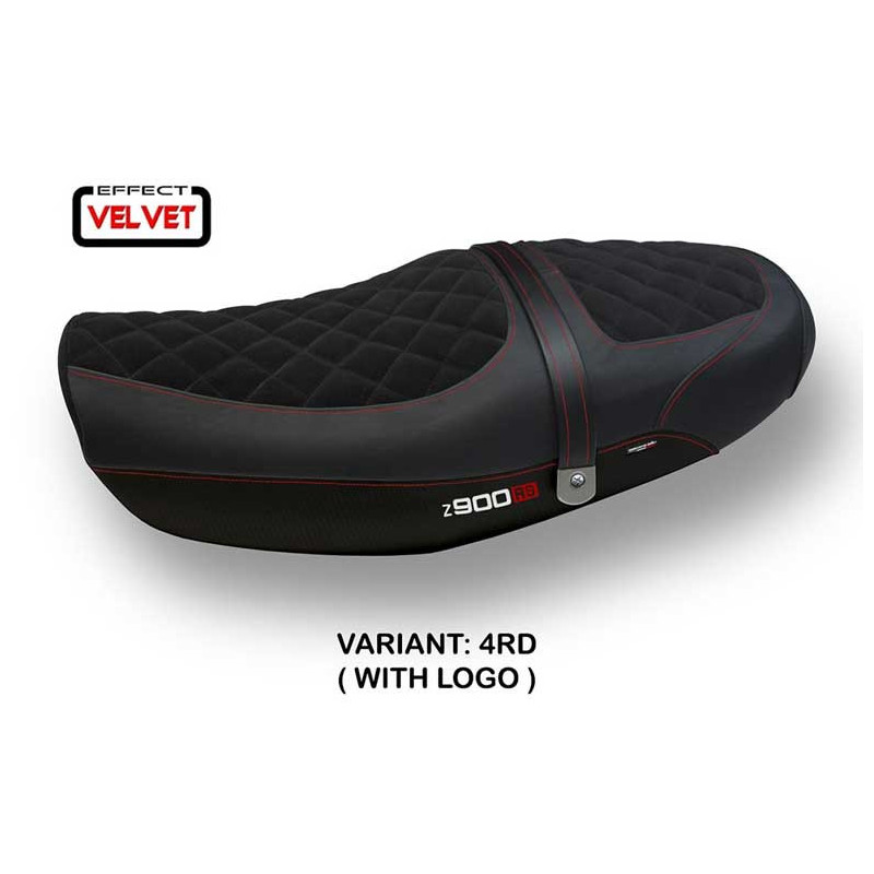HOUSSE DE SELLE COMPATIBLE  KAWASAKI Z 900 RS (18-22) MODÈLE NATAL TOTAL BLACK V