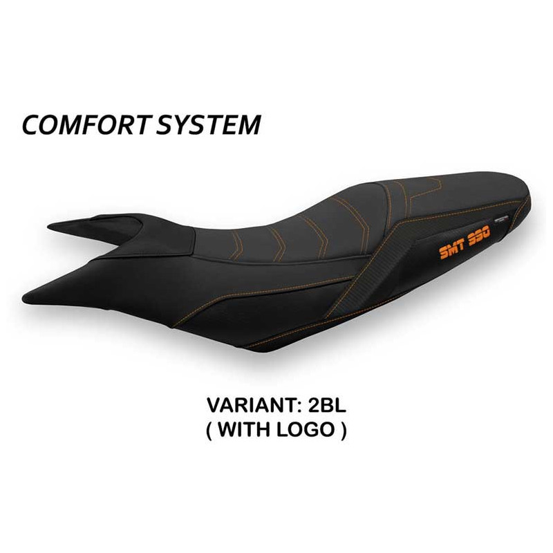 HOUSSE DE SELLE COMPATIBLE  KTM 990 SUPERMOTO T (09-16) MODÈLE POMPEI