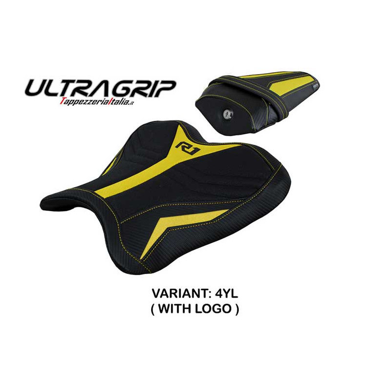 HOUSSE DE SELLE COMPATIBLE YAMAHA R1 (15-22) MODÈLE KAGRAN ULTRAGRIP, NOIR, AVEC