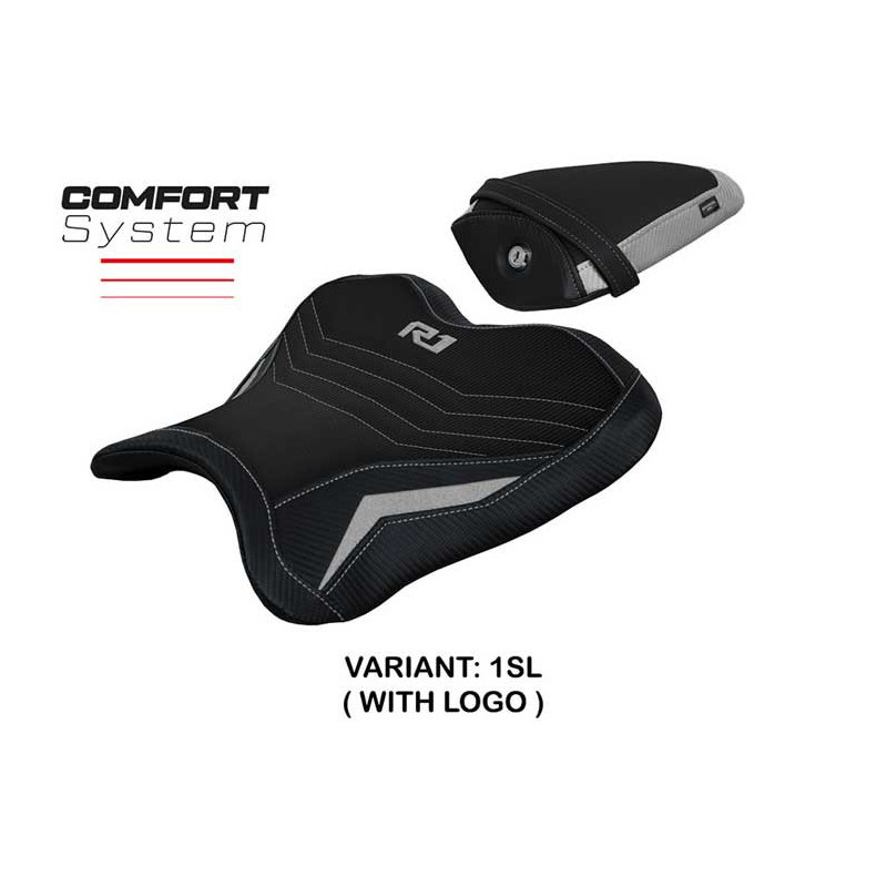 HOUSSE DE SELLE COMPATIBLE YAMAHA R1 (15-22) MODÈLE KAGRAN ULTRAGRIP, NOIR, AVEC