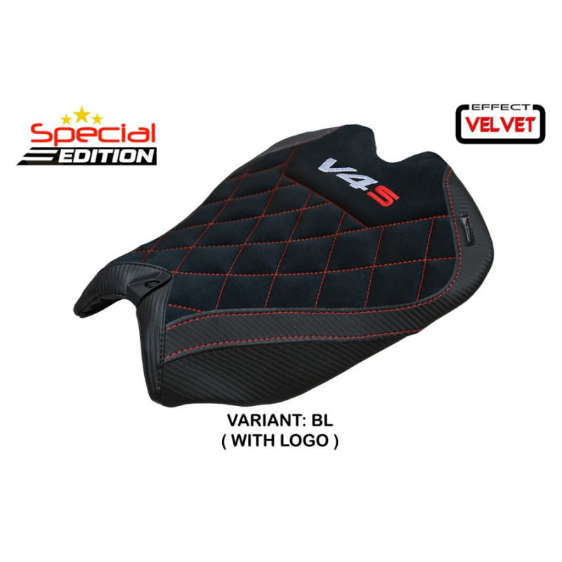Housse de selle Ducati Panigale V4 2025 mod Argenta Special Edition Velvet