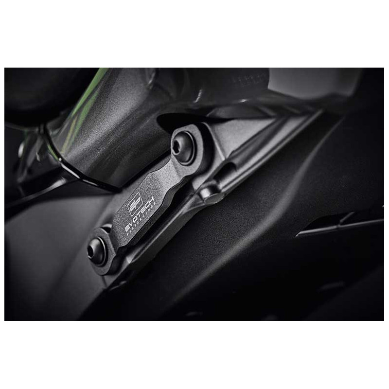 KAWASAKI PLAQUE CACHE FIXATION REPOSE PIED PASSAGER EVOTECH PERFORMANCE