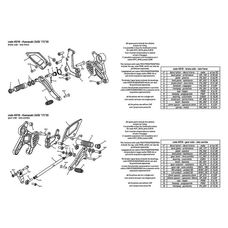 KAWASAKI Z 650 COMMANDES RECULEES INVERSEES OU NON