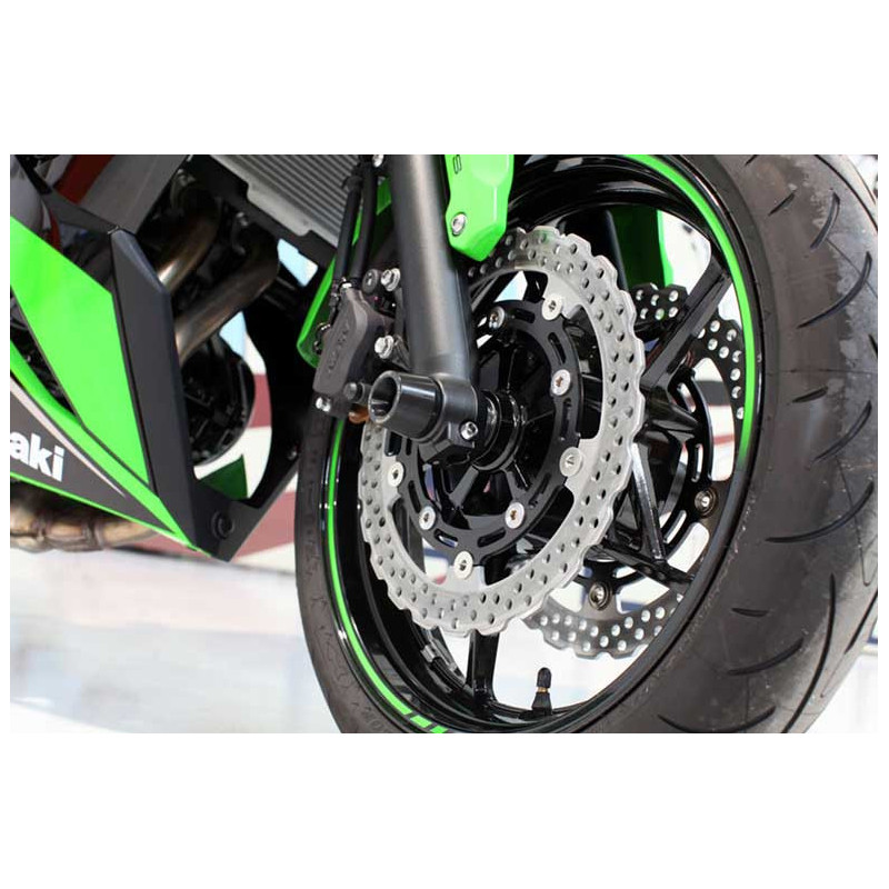 KAWASAKI Z650 / NINJA 650R ROULETTES DE PROTECTION ROUE AVANT EVOTECH