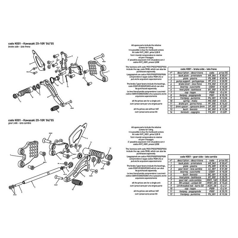 KAWASAKI ZX10R COMMANDES RECULEES INVERSEES OU NON