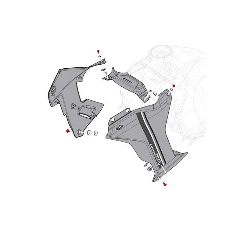 KIT 4 VIS DE TETE DE FOURCHE CNC RACING DUCATI DESERT X