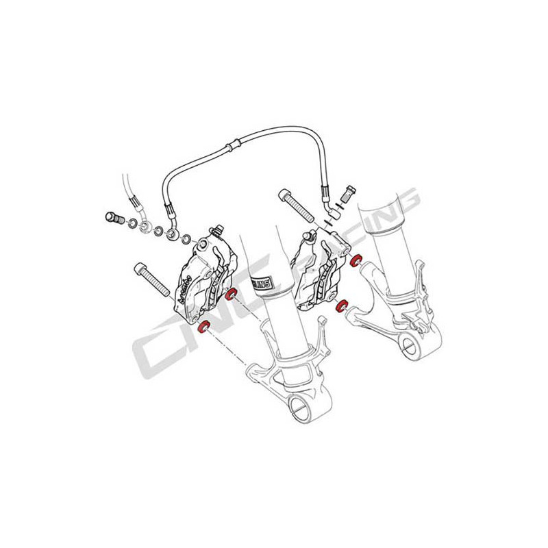 kit-de-4-entretoises-etrier-de-frein-cnc-racing KIT DE 4 ENTRETOISES ETRIER DE FREIN CNC RACING