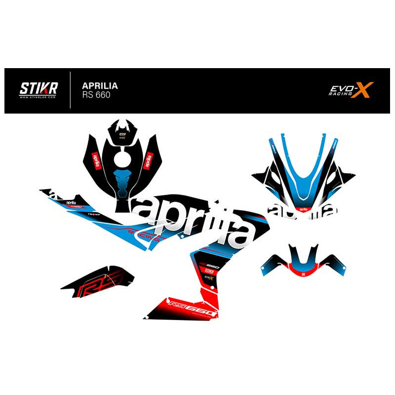 KIT DECO APRILIA RS 660 MODELE V1 BLEU