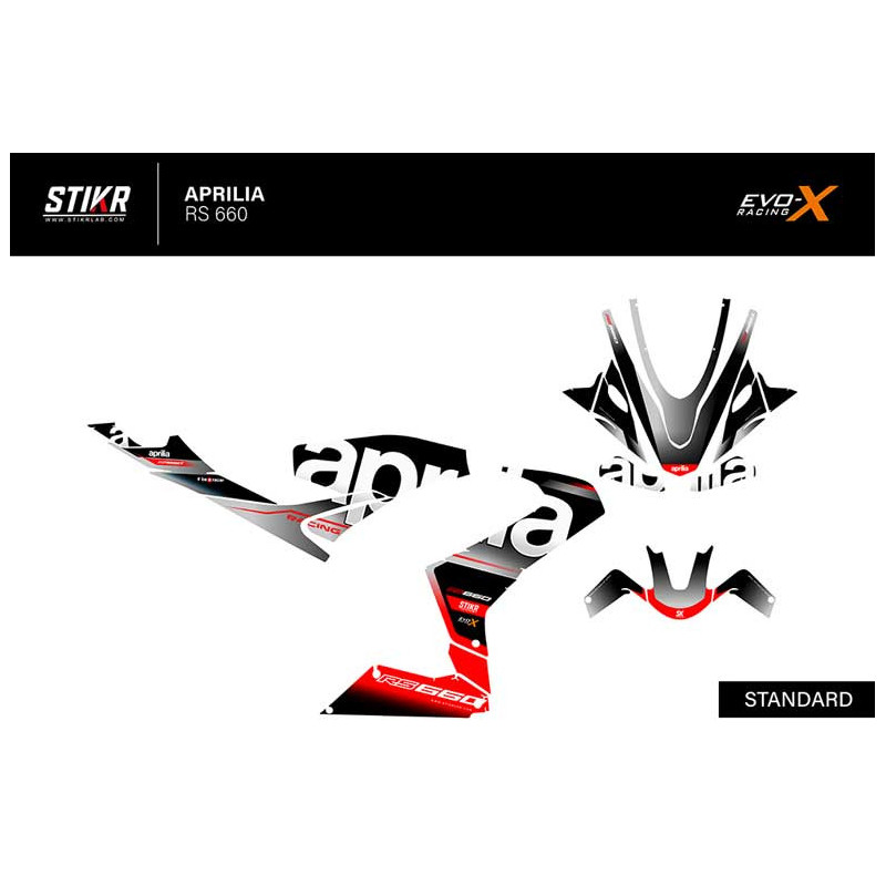 KIT DECO APRILIA RS 660 MODELE V1 GRIS