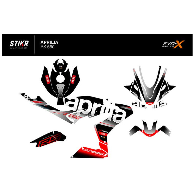 KIT DECO APRILIA RS 660 MODELE V1 GRIS