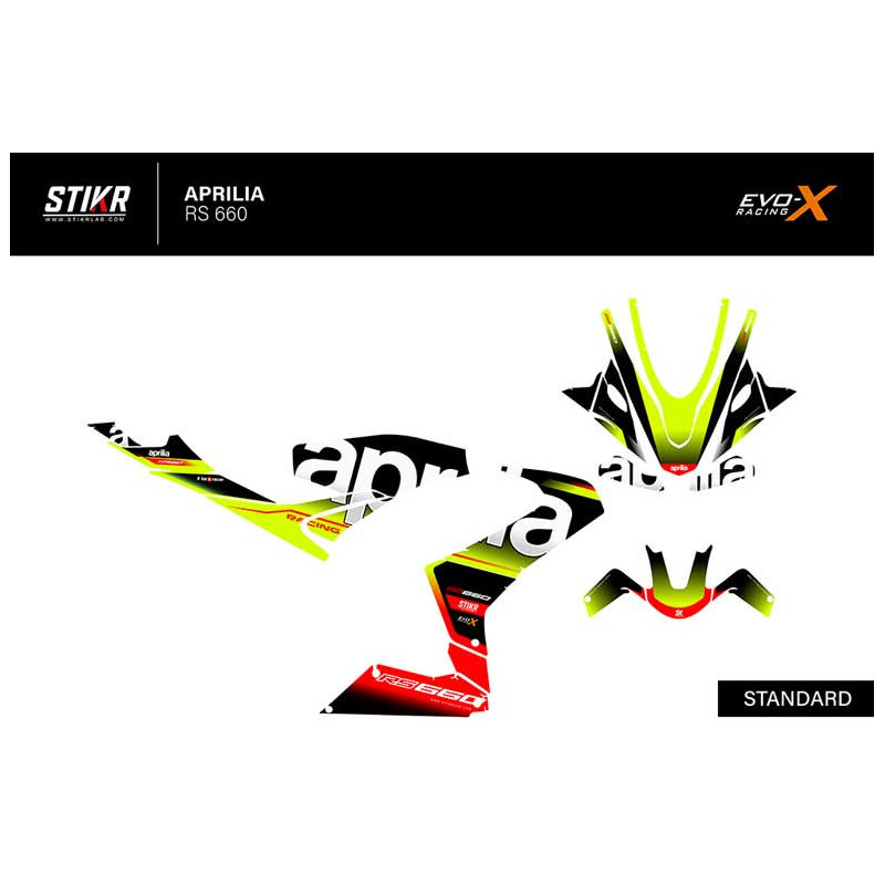 KIT DECO APRILIA RS 660 MODELE V1 JAUNE