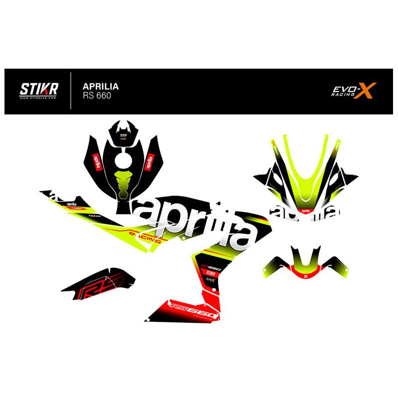 KIT DECO APRILIA RS 660 MODELE V1 JAUNE