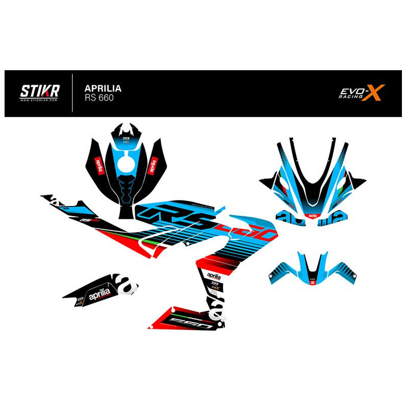 KIT DECO APRILIA RS 660 MODELE V2 BLEU