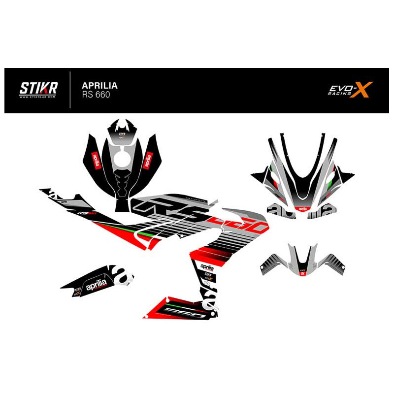 KIT DECO APRILIA RS 660 MODELE V2 GRIS