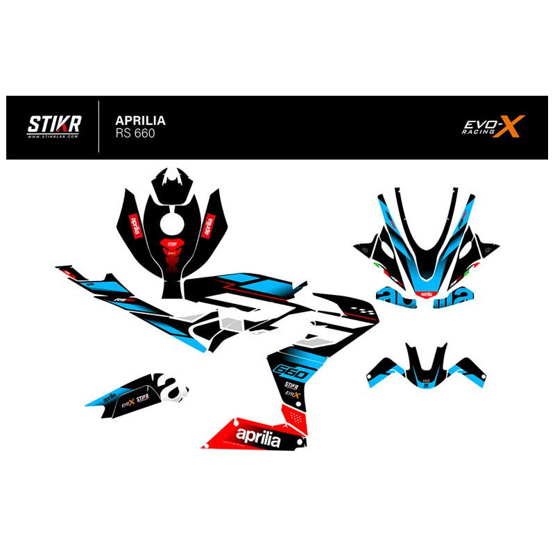 KIT DECO APRILIA RS 660 MODELE V3 BLEU
