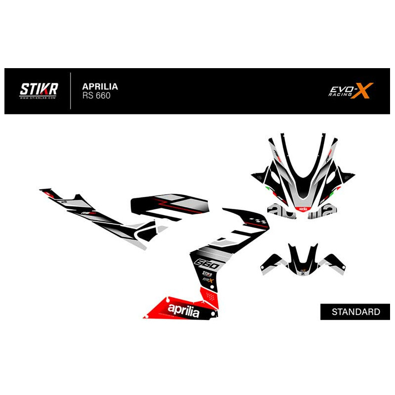 KIT DECO APRILIA RS 660 MODELE V3 GRIS