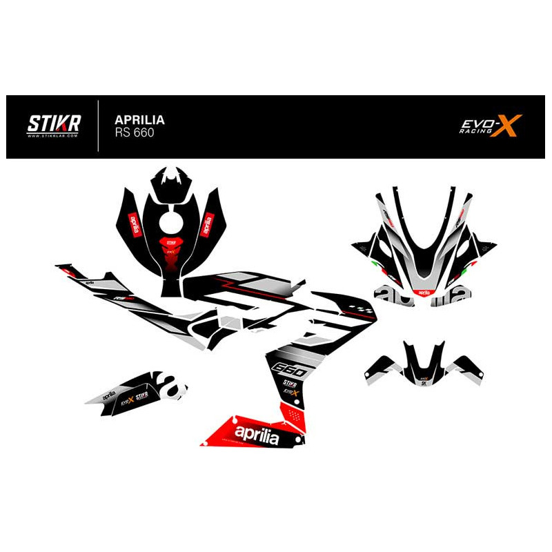KIT DECO APRILIA RS 660 MODELE V3 GRIS