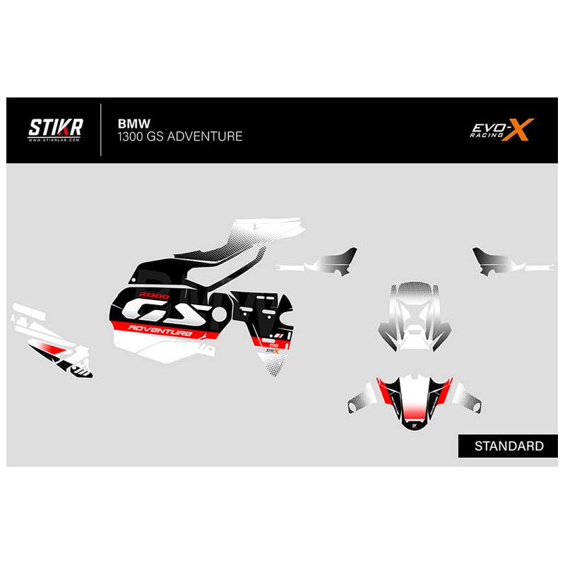 KIT DECO BMW 1300 GS ADVENTURE MODELE V1 BLANC