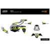 KIT DECO BMW 1300 GS ADVENTURE MODELE V3 GRIS JAUNE