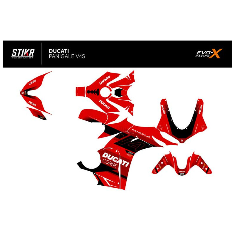 Kit déco DUCATI PANIGALE V4S/R - MODELE V2 - ROUGE
