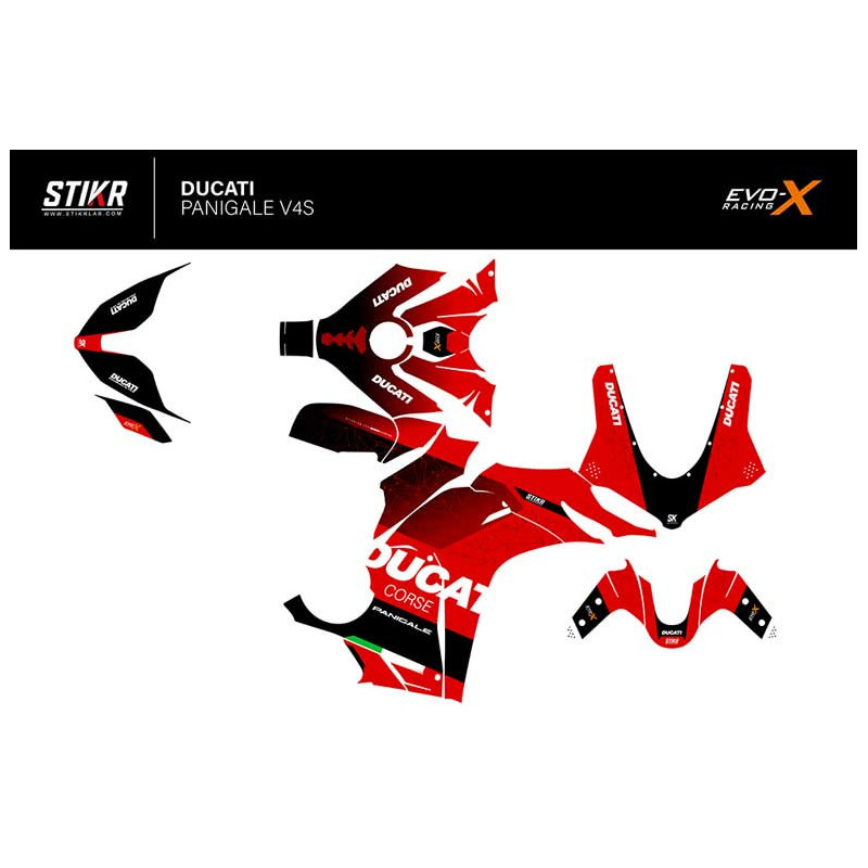 Kit déco DUCATI PANIGALE V4S/R - MODELE V3 - ROUGE