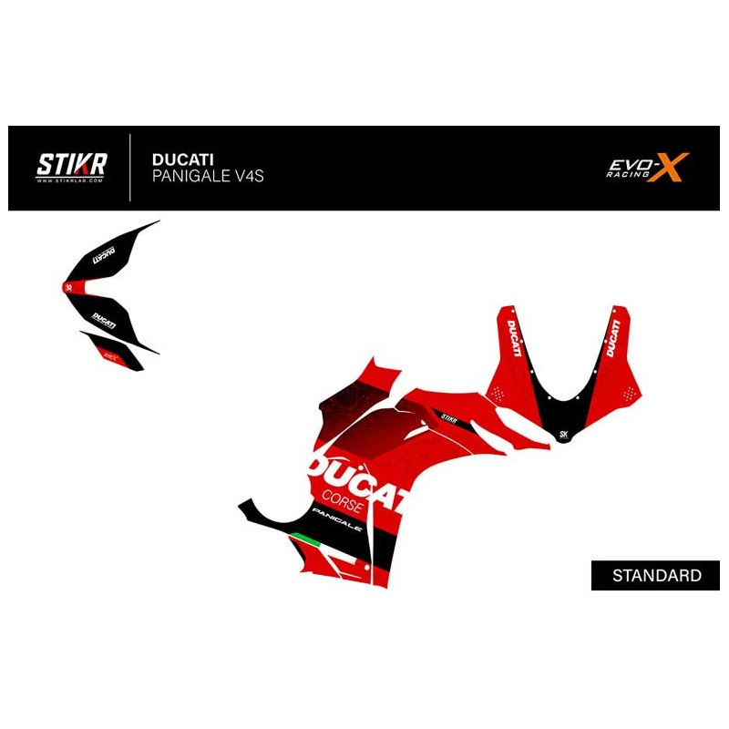 Kit déco DUCATI PANIGALE V4S/R - MODELE V3 - ROUGE